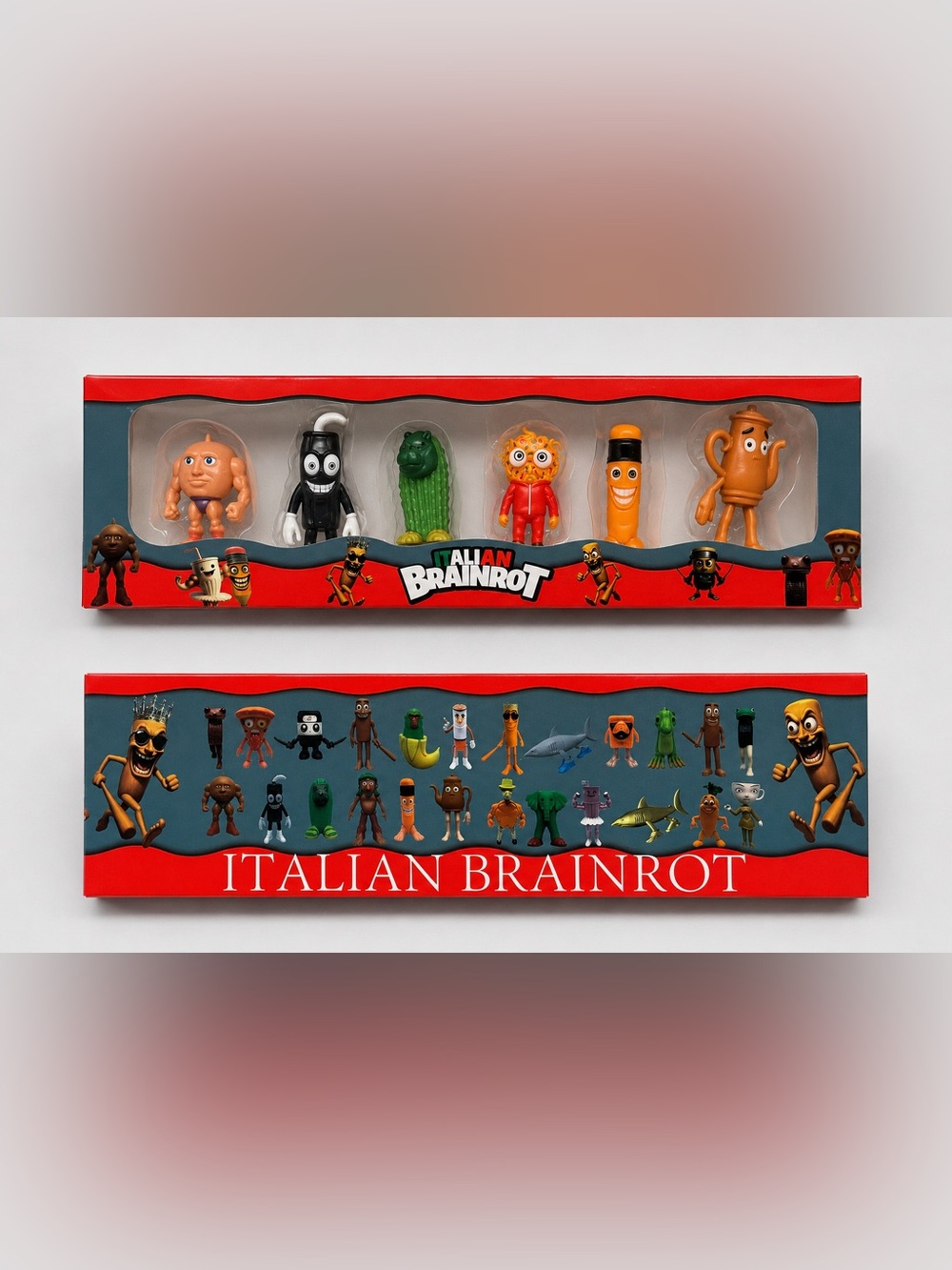 Italian Brainrot Collectible Figure Set – 6 Character Toy